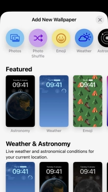 Press the required category and follow the instructions on the screen to select the required background image.