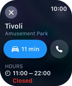 Press the start journey icon. Press the start journey icon.
