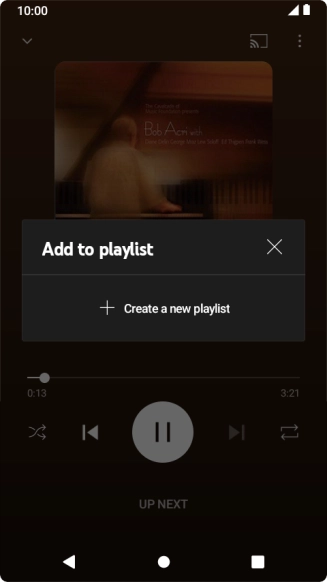 Press Create a new playlist. Press Create a new playlist.