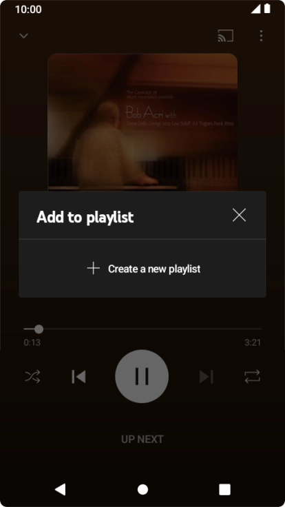 Press Create a new playlist. Press Create a new playlist.