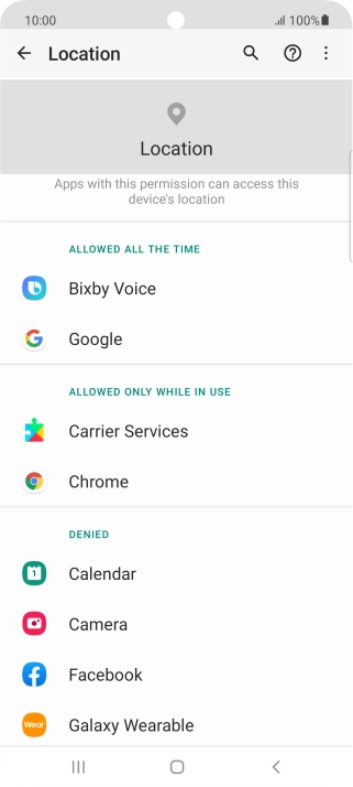 Press the required app.