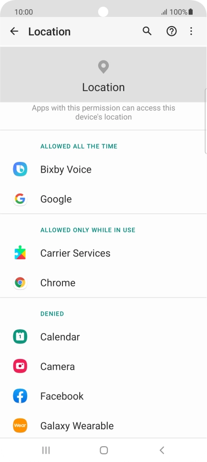 Press the required app.