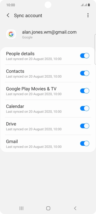 Press the Home key to return to the home screen.