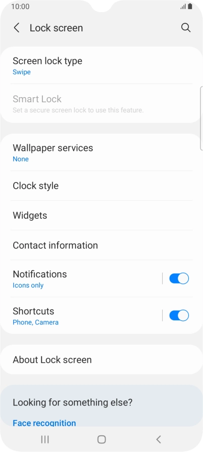Press Screen lock type.