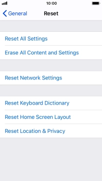 Press Reset All Settings. Press Reset All Settings.
