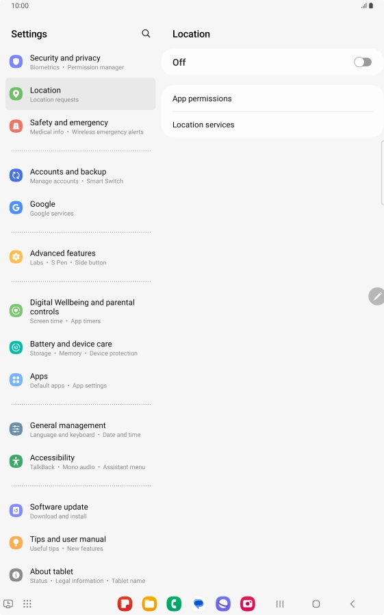 Press the indicator to turn the function on or off.