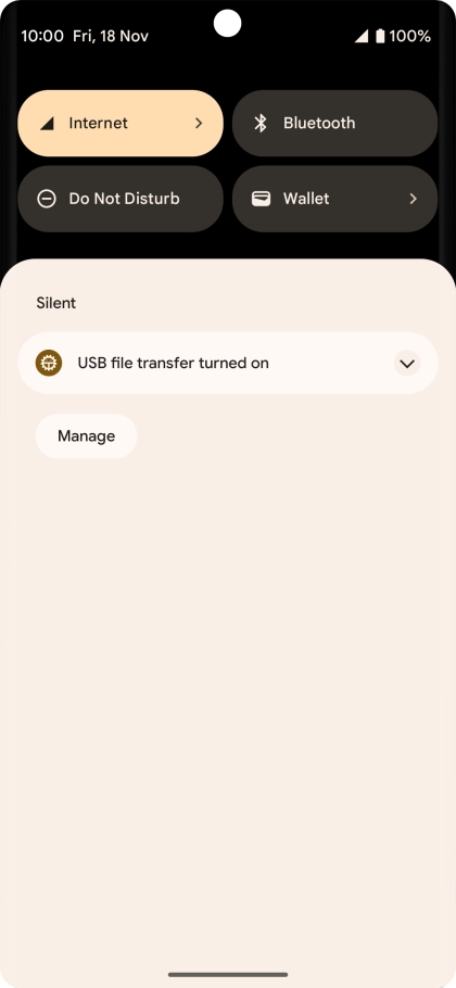 Press the drop down list.