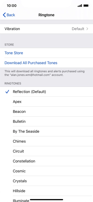 Press the required ring tones to hear them.