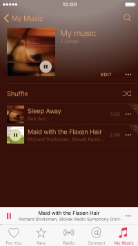 Press the song title.