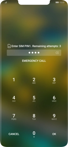 If you're asked to key in your PIN, do so and press OK.