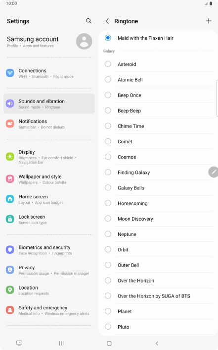 Press the Home key to return to the home screen. Press the Home key to return to the home screen.