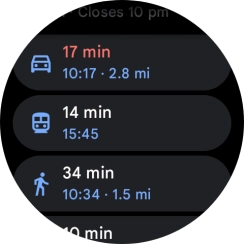 Press the required mode of transportation. Press the required mode of transportation.