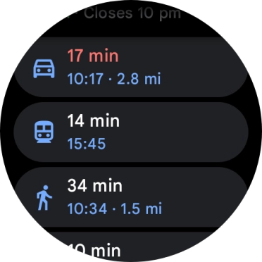 Press the required mode of transportation. Press the required mode of transportation.