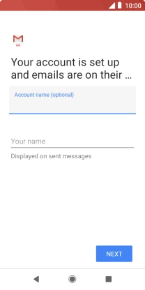 Press Your name and key in the required sender name.