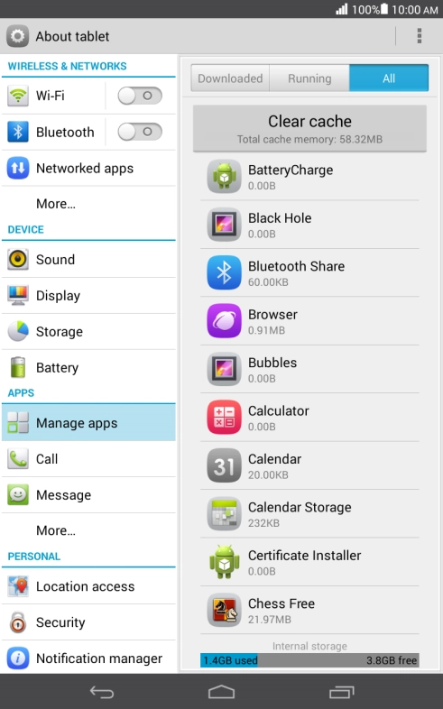 Press the required app.