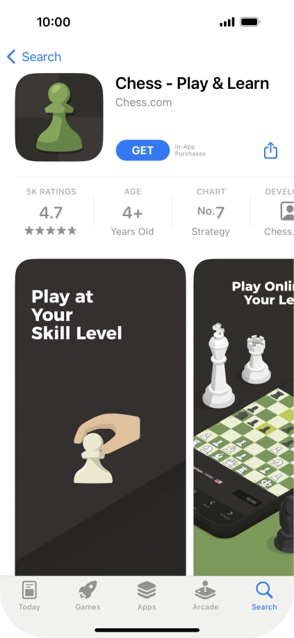 Press GET and follow the instructions on the screen to install the app.