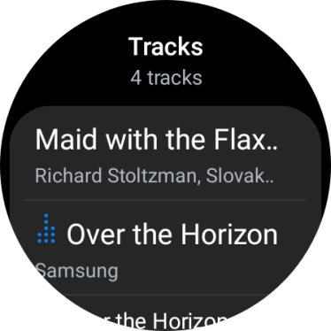 Press the required audio file.