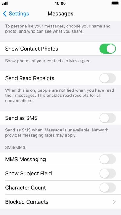 Press the indicator next to 