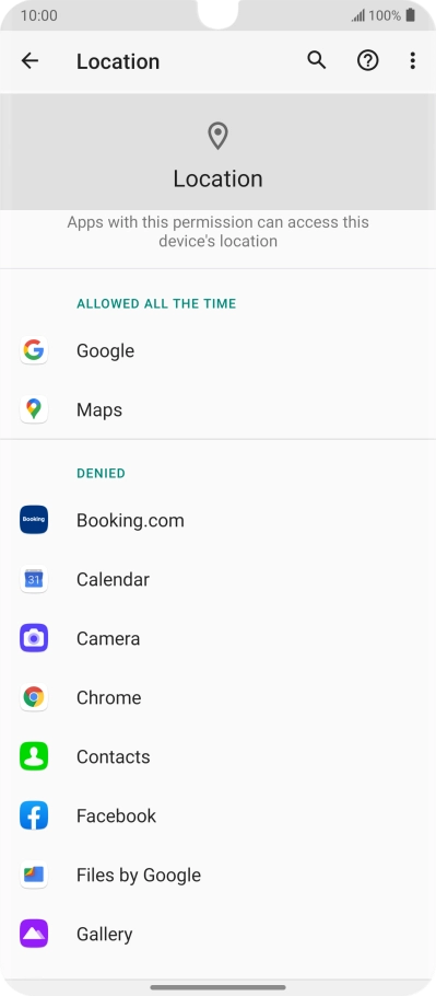 Press the required app.