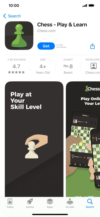 Press Get and follow the instructions on the screen to install the app.
