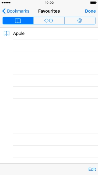 Press the required bookmark.