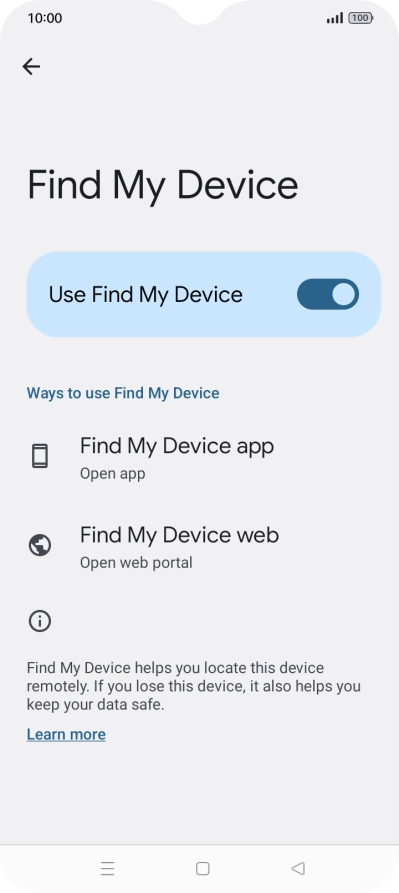 Press the Home key to return to the home screen.