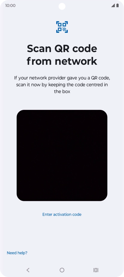 Place the QR code you've received inside the phone camera frame to scan the code.