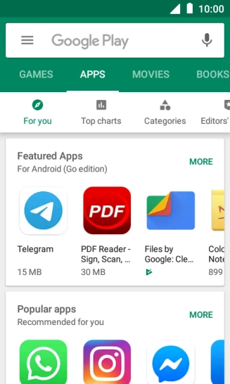 Slide your finger right starting from the left side of the screen.