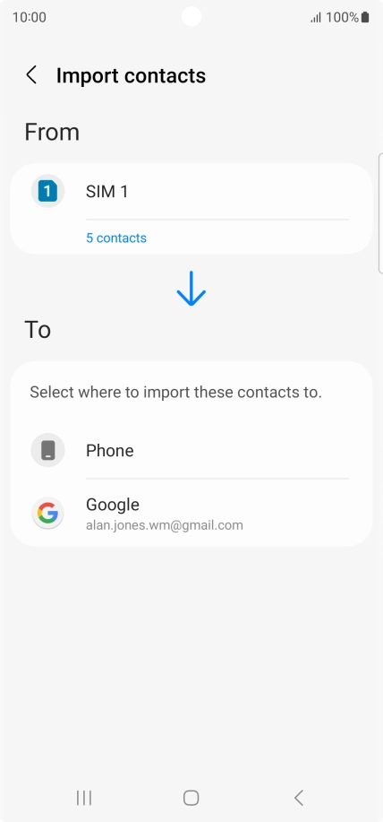 Press the required Google account.