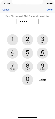 Key in your PIN and press Done. Key in your PIN and press Done.