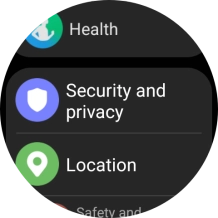 Press Security and privacy.