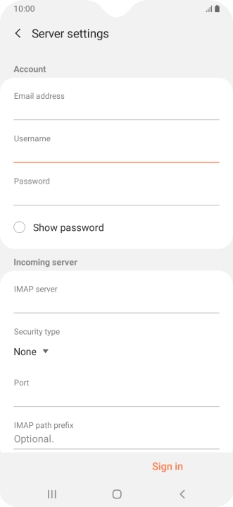 Press the field below 