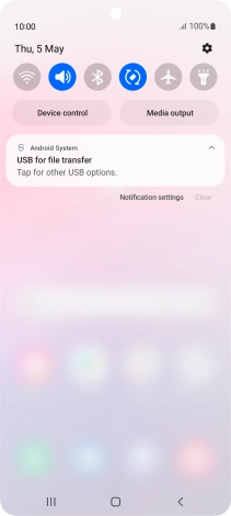 Press Tap for other USB options..