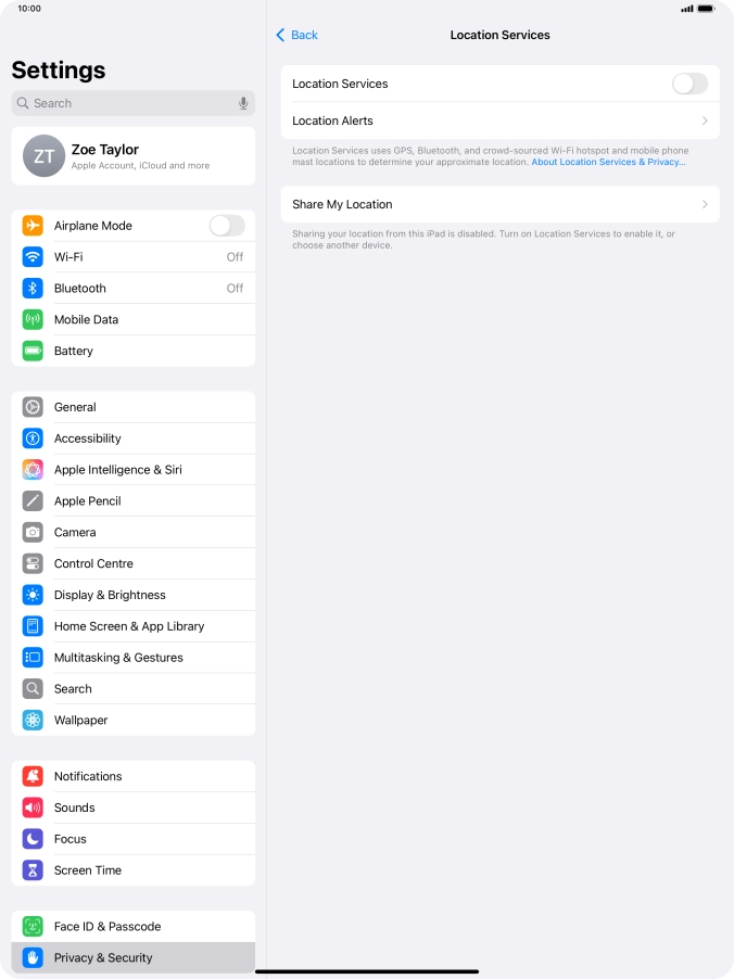 Press the indicator next to 