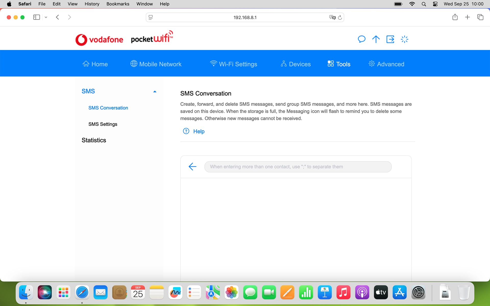 Click the recipient input field and key in the number of the recipient.