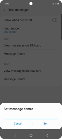 Key in +61415011501 and press Set.