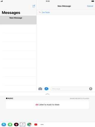 You can also send pictures, video clips, audio files and different effects in your iMessage. Follow the instructions on the screen to send your iMessage with the required content. You can also send pictures, video clips, audio files and different effects in your iMessage. Follow the instructions on the screen to send your iMessage with the required content.