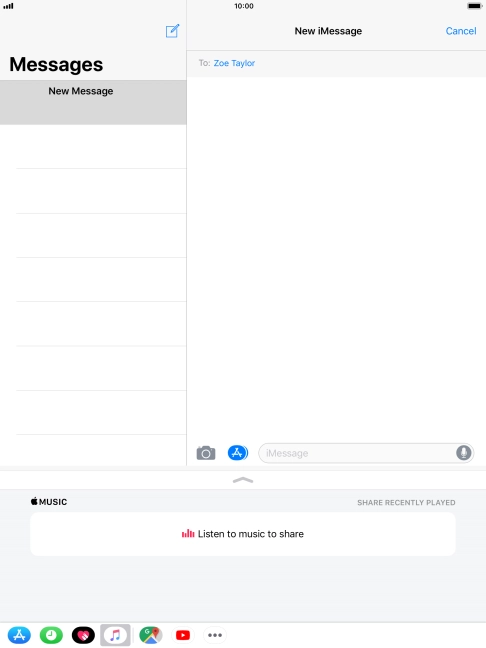 You can also send pictures, video clips, audio files and different effects in your iMessage. Follow the instructions on the screen to send your iMessage with the required content. You can also send pictures, video clips, audio files and different effects in your iMessage. Follow the instructions on the screen to send your iMessage with the required content.