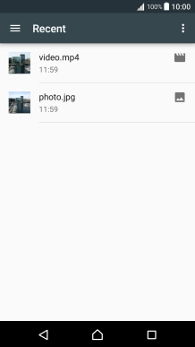 Slide your finger right on the screen. Slide your finger right on the screen.