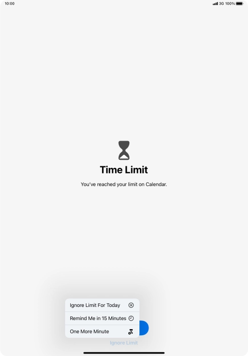 Press the required setting.