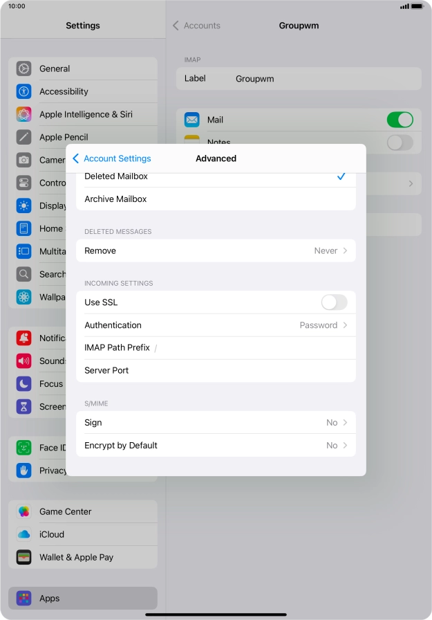 Press the indicator next to 