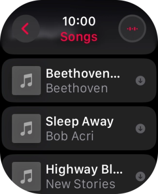 Go to the required category or playlist and press the required audio file.