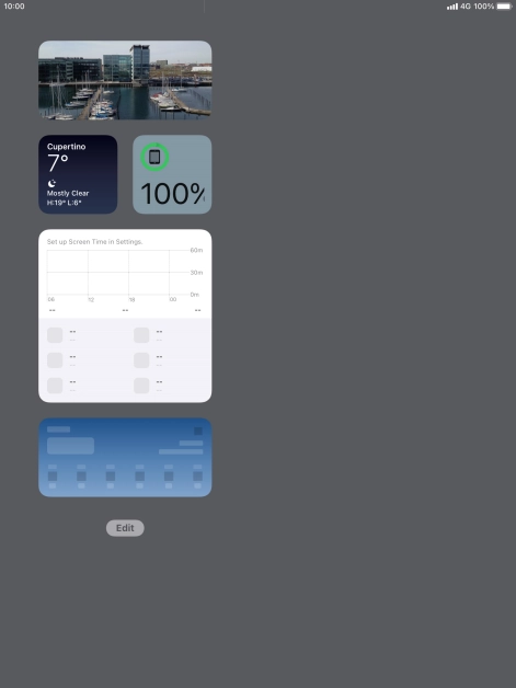 If you're using a Widget Stack: slide up or down on the stack to select the required widget.