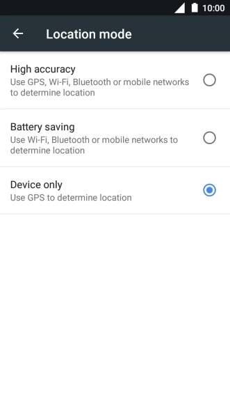 If you select High accuracy, your phone can find your exact position using the GPS satellites, the mobile network and nearby Wi-Fi networks. Satellite-based GPS requires a clear view of the sky.
