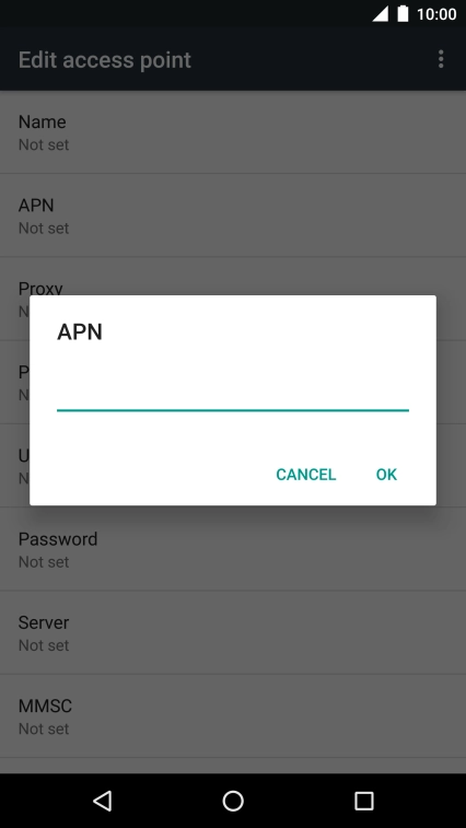 Key in live.vodafone.com and press OK.