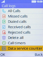Select Data service counter.
