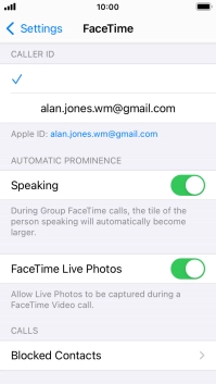 Press the required setting below 