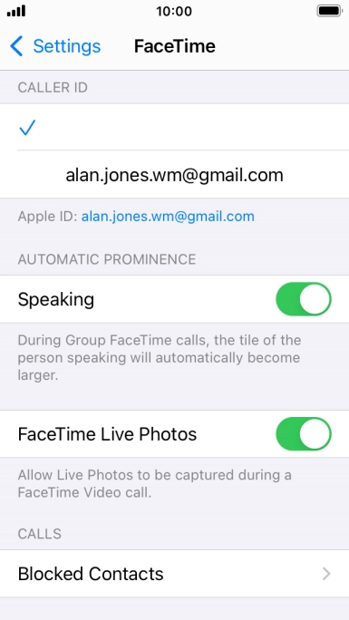 Press the required setting below 