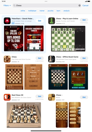 Press the required app.