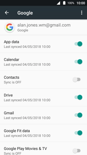 Press the indicator next to 